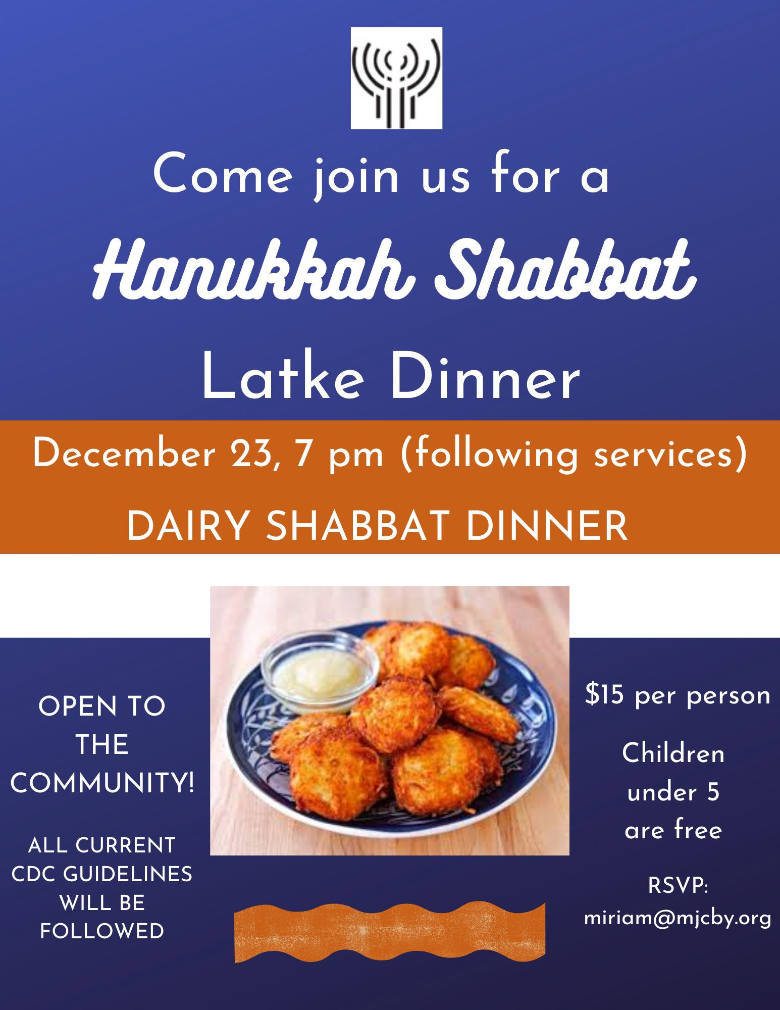 Hanukkah Shabbat and Latke Dinner